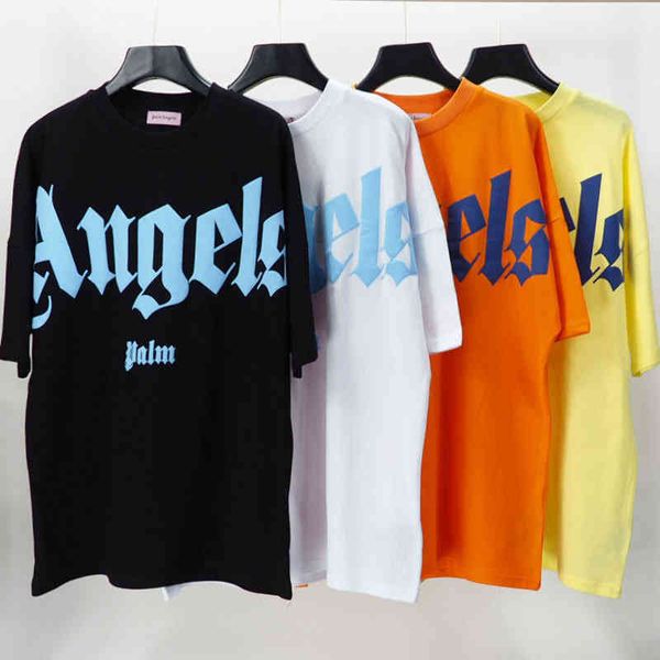 chao brand palm drop shoulder sleeve t-shirt real correct version pa angel casual foam letter printing short, White;black
chao brand palm drop shoulder sleeve t-shirt real correct version pa angel casual foam letter printing short, White;black