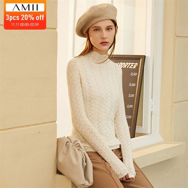 amii minimalism winter women's sweater fashion french style hollow out slim fit sweater for women 100 wool pullover 12070633 lj201114, White;black
amii minimalism winter women's sweater fashion french style hollow out slim fit sweater for women 100 wool pullover 12070633 lj201114, White;black