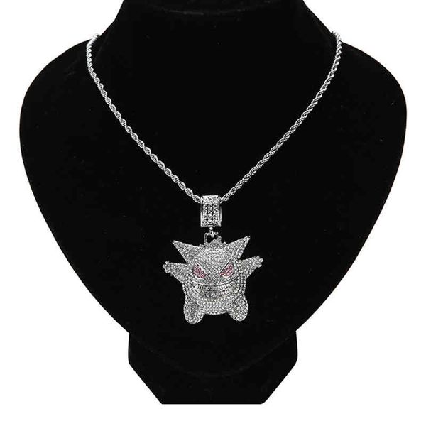 custom made popular little devil hanging hip-hop pendant men's necklace simple and versatile geng ghost pendant, Silver
custom made popular little devil hanging hip-hop pendant men's necklace simple and versatile geng ghost pendant, Silver