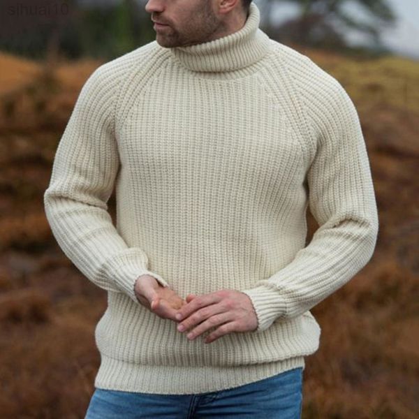 men's sweater winter solid colo high neck thick warm knitted sweater male slim fit sweater for daily wear l220801, White;black
men's sweater winter solid colo high neck thick warm knitted sweater male slim fit sweater for daily wear l220801, White;black