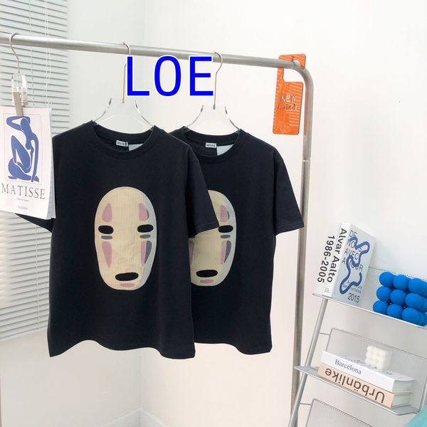 women's t-shirt designer l0e home summer taped embroidery round neck men's and same cotton loose cartoon knitted short sleeves bk0, White
women's t-shirt designer l0e home summer taped embroidery round neck men's and same cotton loose cartoon knitted short sleeves bk0, White