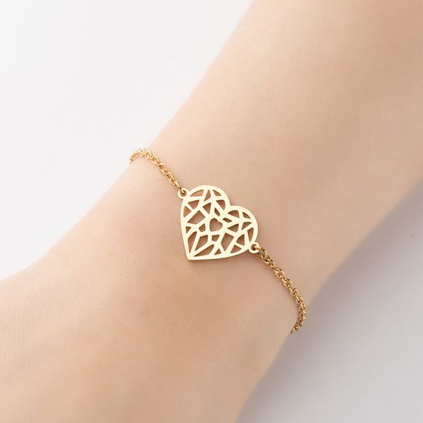 fashion hollow out heart link chain bracelet silver gold stainless steel plant trees bracelets for women men jewelry, Black
fashion hollow out heart link chain bracelet silver gold stainless steel plant trees bracelets for women men jewelry, Black