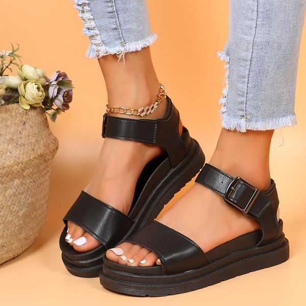 sandals open toe flatform wedges shoes woman summer beach women plus size pu leather sandalias mujer sapato feminino, Black
sandals open toe flatform wedges shoes woman summer beach women plus size pu leather sandalias mujer sapato feminino, Black