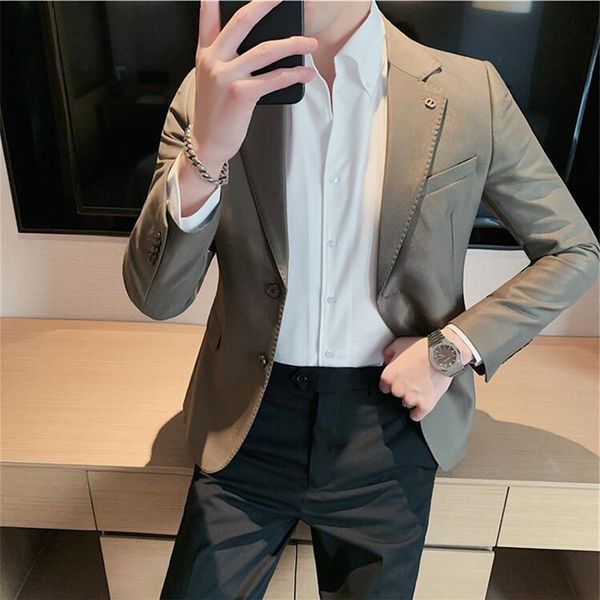 luxury british style business casual suit jacket men fashion high sense bright face slim fit blazers wedding party dress blazer, White;black
luxury british style business casual suit jacket men fashion high sense bright face slim fit blazers wedding party dress blazer, White;black