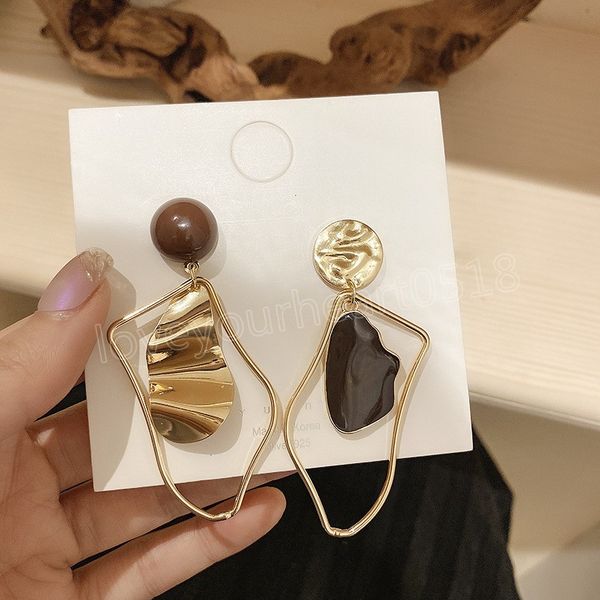 luxury elegance personality brown irregular dangle earrings for women simple personality asymmetric korean fashion jewelry gift, Silver
luxury elegance personality brown irregular dangle earrings for women simple personality asymmetric korean fashion jewelry gift, Silver