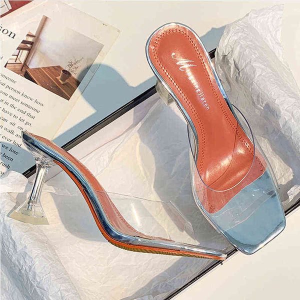 sandals transparent high heels 2022 new women's pumps square head summer crystal nightclub party 220704, Black
sandals transparent high heels 2022 new women's pumps square head summer crystal nightclub party 220704, Black