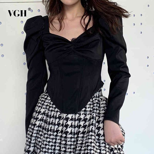 white shirt for women square collar long sleeve casual solid blouse female fashionable clothing spring 210507
white shirt for women square collar long sleeve casual solid blouse female fashionable clothing spring 210507