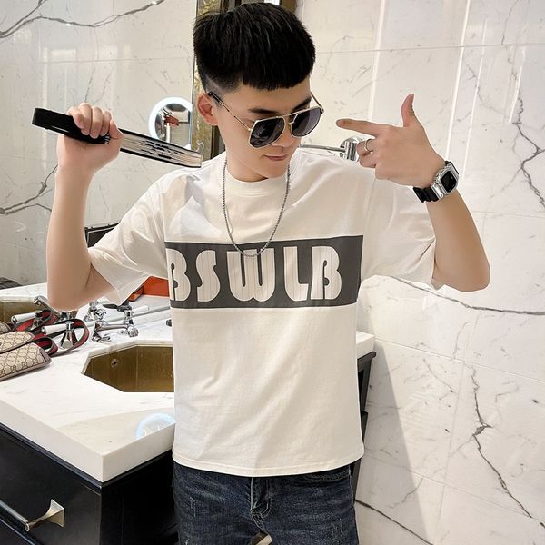 summer men's white t shirt 2021 new ins fashion brand men's half sleeve cotton versatile trend 2 colors, White;black
summer men's white t shirt 2021 new ins fashion brand men's half sleeve cotton versatile trend 2 colors, White;black