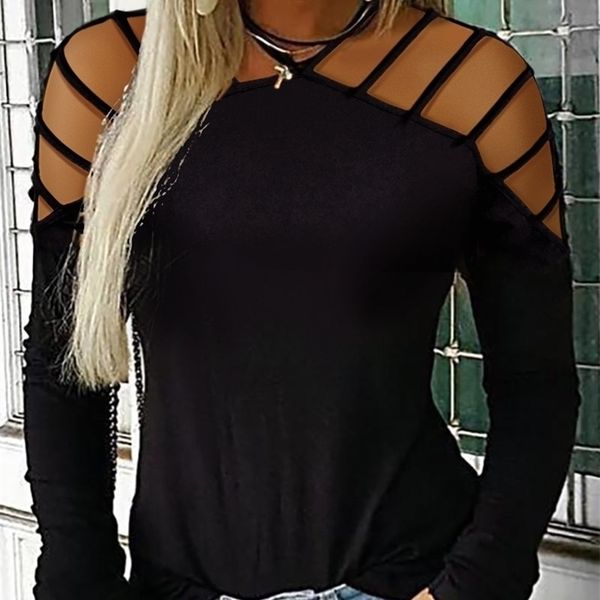 women rivet sequins cold shoulder shirts fashion ladies long sleeve hollow out blouse female solid pullovers plus size 5xl 220815, White
women rivet sequins cold shoulder shirts fashion ladies long sleeve hollow out blouse female solid pullovers plus size 5xl 220815, White