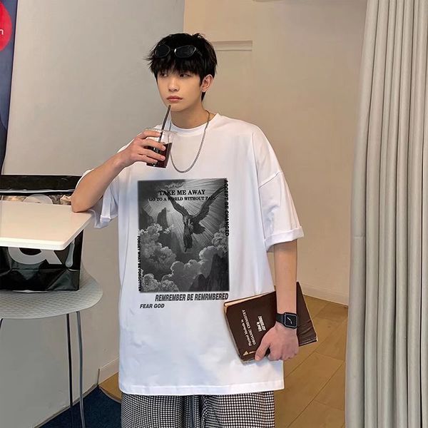 gothic trend t-shirt graffiti eagle print summer oversize large size short-sleeved shirt for men women tee 0615, Gray
gothic trend t-shirt graffiti eagle print summer oversize large size short-sleeved shirt for men women tee 0615, Gray