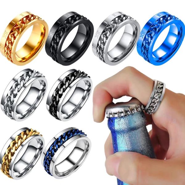 roman numeral titanium ring spinner rotatable chain rings for men women charm wedding band custom engrave name gift, Golden;silver
roman numeral titanium ring spinner rotatable chain rings for men women charm wedding band custom engrave name gift, Golden;silver
