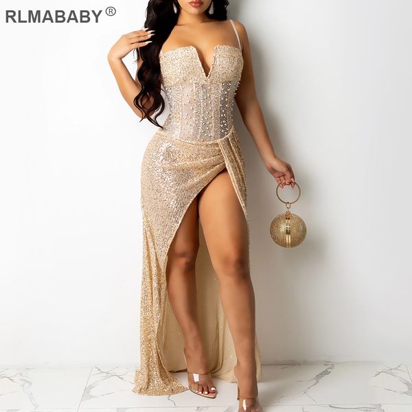 fashion midnight club sequin pearl long maxi dress v neck backless split women bodycon mesh elegant party camisole dress, Black;gray
fashion midnight club sequin pearl long maxi dress v neck backless split women bodycon mesh elegant party camisole dress, Black;gray