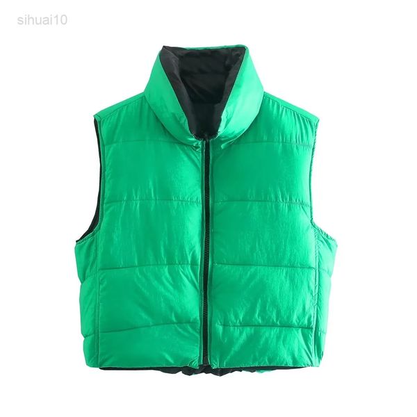 women fashion thick warm jacket vintage bags wear both positive and negative sleeveless cotton vest outerwear l220725, White
women fashion thick warm jacket vintage bags wear both positive and negative sleeveless cotton vest outerwear l220725, White