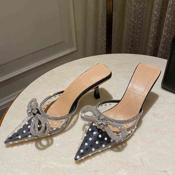 slippers transparent women summer 2022 stiletto high heels pointed slides sandals bow knot rhinestone silver party wedding shoes 220513, Black
slippers transparent women summer 2022 stiletto high heels pointed slides sandals bow knot rhinestone silver party wedding shoes 220513, Black