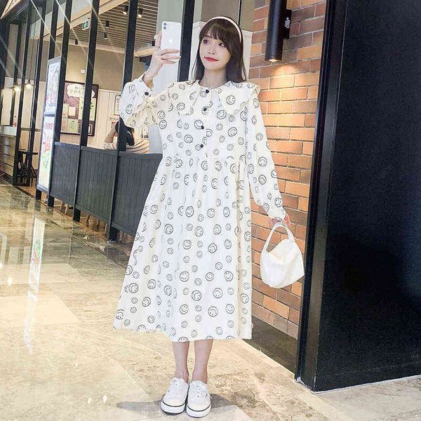plus size maternity corduroy dress autumn smiling face pring pregnant women aline dress peter pan collar pregnancy clothing j220628, White
plus size maternity corduroy dress autumn smiling face pring pregnant women aline dress peter pan collar pregnancy clothing j220628, White