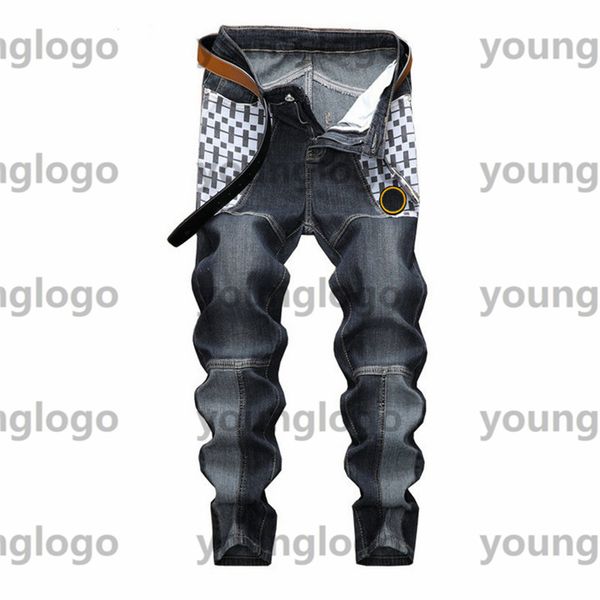 plaid print mens jeans distressed ripped biker pants slim fit motorcycle denim pant hipster designer jeans size 28-38, Blue
plaid print mens jeans distressed ripped biker pants slim fit motorcycle denim pant hipster designer jeans size 28-38, Blue