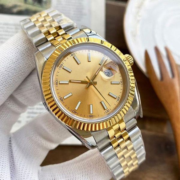 sports mens watch automatic mechanical watches 41mm 36mm gold wristwatch waterproof design stainless steel strap orologio di lusso, Slivery;brown
sports mens watch automatic mechanical watches 41mm 36mm gold wristwatch waterproof design stainless steel strap orologio di lusso, Slivery;brown