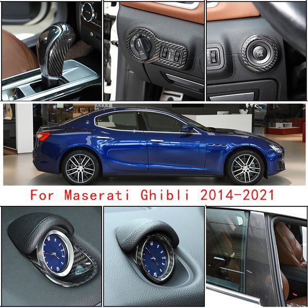 car decoration kit real carbon fiber central control gear panel cover car window trim stickers for maserati ghibli 2014-2021
car decoration kit real carbon fiber central control gear panel cover car window trim stickers for maserati ghibli 2014-2021