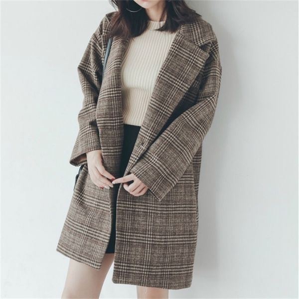 autumn winter korean plaid women work blazer casual single-button suit jacket female elegant woolen coat 210416, Tan;black
autumn winter korean plaid women work blazer casual single-button suit jacket female elegant woolen coat 210416, Tan;black
