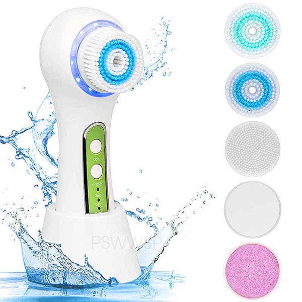 5 in 1 electric facial cleansing brush ip7 waterproof spin ultrasonic cleaning rechargeable face cleaner skin care machine 220520
5 in 1 electric facial cleansing brush ip7 waterproof spin ultrasonic cleaning rechargeable face cleaner skin care machine 220520
