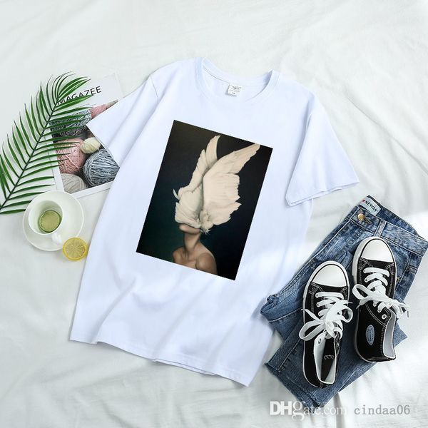 retail plus size xs-3xl 4xl designer womens t-shirt oil painting printed tee short sleeve loose clothing, White
retail plus size xs-3xl 4xl designer womens t-shirt oil painting printed tee short sleeve loose clothing, White