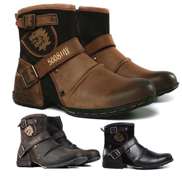 2022 men ankle boots work cowboy boots pu vintage metal buckle side zip fashion western boots outdoor shoes zapatos hombre moto, Black
2022 men ankle boots work cowboy boots pu vintage metal buckle side zip fashion western boots outdoor shoes zapatos hombre moto, Black