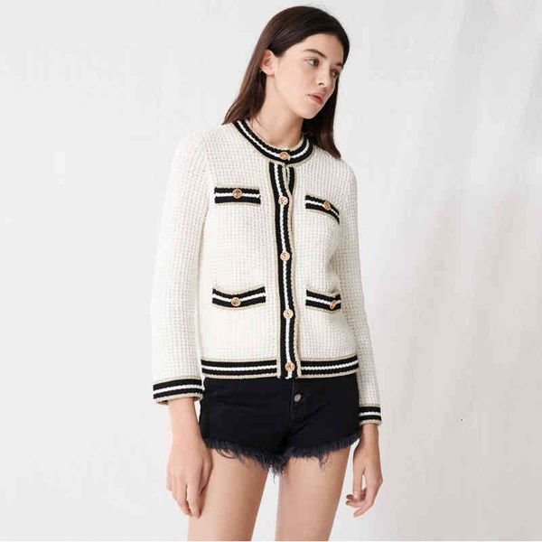 women's knits & tees fadan family xiaoxiangfeng spring and summer round neck color contrast long sleeve single breasted cardigan knit, White
women's knits & tees fadan family xiaoxiangfeng spring and summer round neck color contrast long sleeve single breasted cardigan knit, White