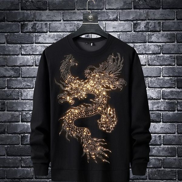 men's hoodies & sweatshirts designer autumn and winter 2021 new trend fashion leisure korean version jinlong drill slim fitting round n, Black
men's hoodies & sweatshirts designer autumn and winter 2021 new trend fashion leisure korean version jinlong drill slim fitting round n, Black