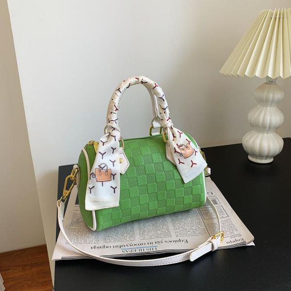 vintage print plaid boston bags handbag women's trend contrast color shoulder messenger bag
vintage print plaid boston bags handbag women's trend contrast color shoulder messenger bag