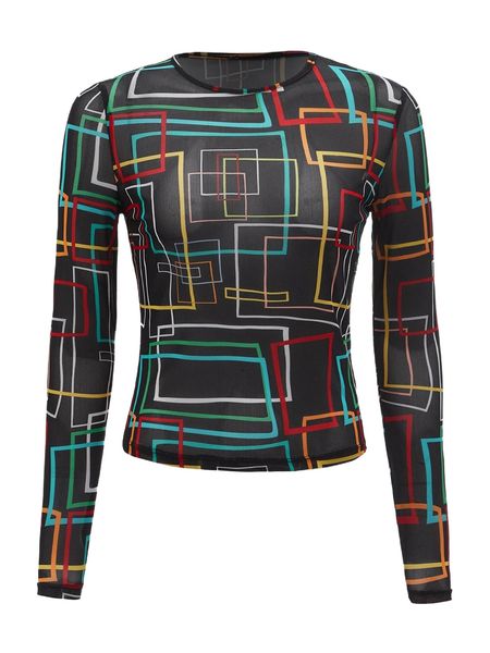 x sparkles geo print mesh s4cg#, White
x sparkles geo print mesh s4cg#, White