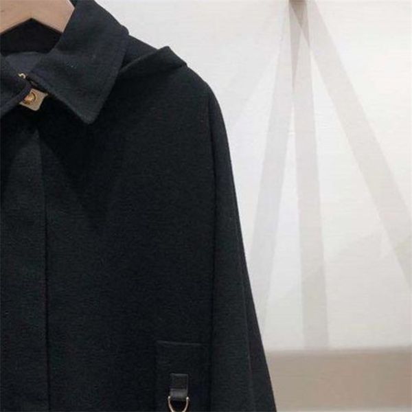 women coat hooded gold button loose autumn and winter female casual cape cardigan lj201106, Black
women coat hooded gold button loose autumn and winter female casual cape cardigan lj201106, Black