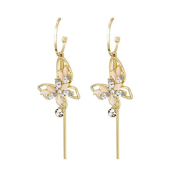 opal butterfly long earrings for women korean fashion dangle earring birthday party jewelry gift, Silver
opal butterfly long earrings for women korean fashion dangle earring birthday party jewelry gift, Silver