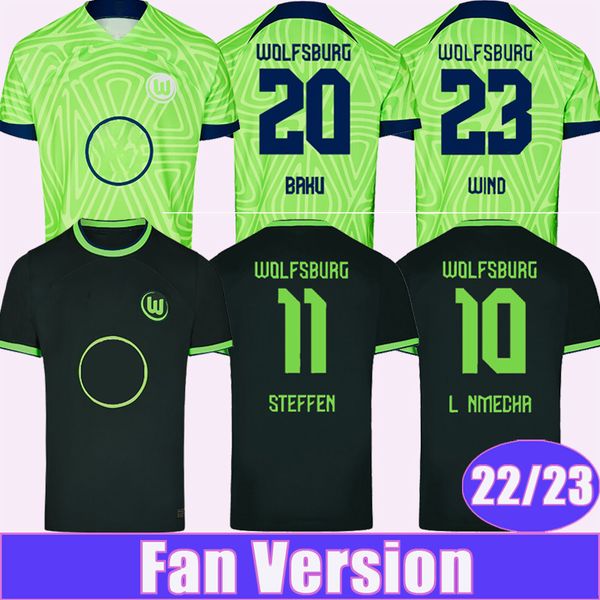 22 23 wolfsburg mens soccer jerseys baku kruse steffen baku .nmecha arnold home away football shirt short sleeves uniforms, Black;yellow
22 23 wolfsburg mens soccer jerseys baku kruse steffen baku .nmecha arnold home away football shirt short sleeves uniforms, Black;yellow