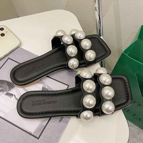 classic luxury paris summer pearl women slides flat casual slippers open toe outdoor beach sandals designer elling, Black
classic luxury paris summer pearl women slides flat casual slippers open toe outdoor beach sandals designer elling, Black