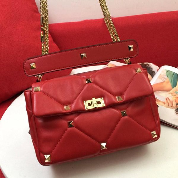 chian shoulder bag women purse handbag fashion genuine leather 200 sheepskin rhombic pattern embroidery big rivet hasp bags
chian shoulder bag women purse handbag fashion genuine leather 200 sheepskin rhombic pattern embroidery big rivet hasp bags