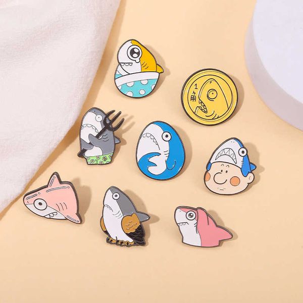 cartoon funny brooch shark expression bag coin salted fish metal badge clothing accessories matching, Gray
cartoon funny brooch shark expression bag coin salted fish metal badge clothing accessories matching, Gray