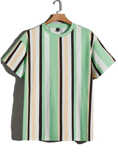 men striped print round neck tee q5vk#, White;black
men striped print round neck tee q5vk#, White;black