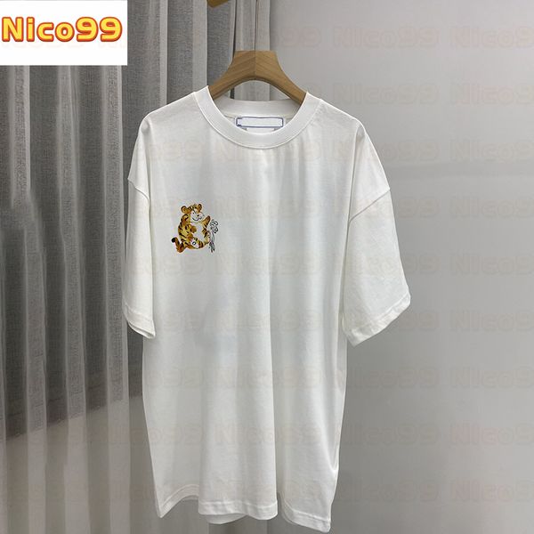 22ss whitet tee tiger pattern fashion versatile print loose men and women street short sleeve, White;black
22ss whitet tee tiger pattern fashion versatile print loose men and women street short sleeve, White;black