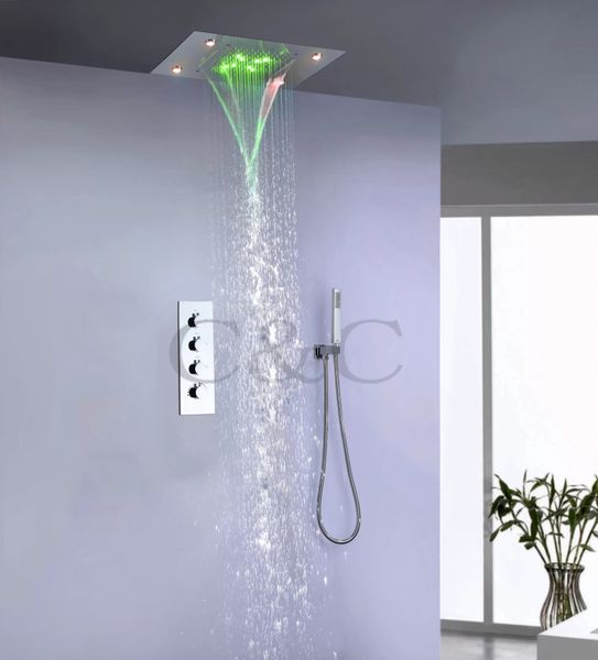 rain and watefall bathroom shower faucet set 50x36 cm led shower head 4 water functions work together or separately 008-50x36p-k
rain and watefall bathroom shower faucet set 50x36 cm led shower head 4 water functions work together or separately 008-50x36p-k