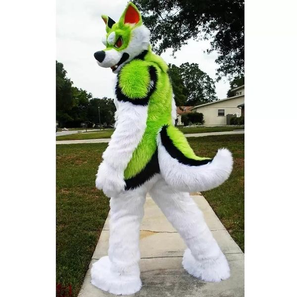 2022 long fur green white husky dog mascot costume cartoon anime theme character adults size christmas carnival birthday party outdoor outfi, Red;yellow
2022 long fur green white husky dog mascot costume cartoon anime theme character adults size christmas carnival birthday party outdoor outfi, Red;yellow