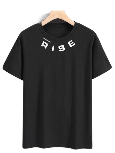 men letter graphic tee s1kt#, White;black
men letter graphic tee s1kt#, White;black