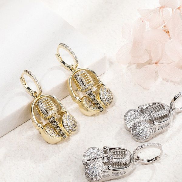 iced cubic zirconia dangle earrings copper gold plating hip hop fashion jewelry for party gift, Silver
iced cubic zirconia dangle earrings copper gold plating hip hop fashion jewelry for party gift, Silver