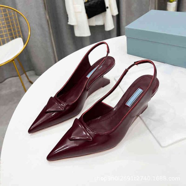 sandals spring and summer fashion high heel slope sandals pointed back empty patent leather baotou triangular standard single shoes 4zfr, Black
sandals spring and summer fashion high heel slope sandals pointed back empty patent leather baotou triangular standard single shoes 4zfr, Black