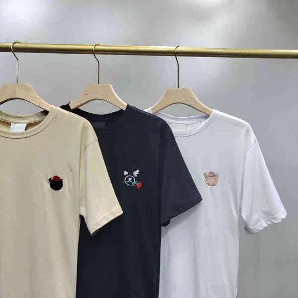 women's t-shirt spring family men's and women's same style couple frown bear embroidery casual short sleeve, White
women's t-shirt spring family men's and women's same style couple frown bear embroidery casual short sleeve, White