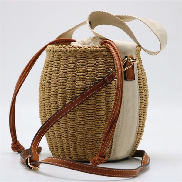 ladies portable basket handbag straw woody tote barrel purse designers fashion woven leather bucket bags outdoor travel beach bags crossbody, Black
ladies portable basket handbag straw woody tote barrel purse designers fashion woven leather bucket bags outdoor travel beach bags crossbody, Black