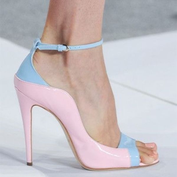 summer colorful dress shoes peep toes patchwork stiletto heel patent leather party banquet buckle women pumps fashion luxury heels, Black
summer colorful dress shoes peep toes patchwork stiletto heel patent leather party banquet buckle women pumps fashion luxury heels, Black