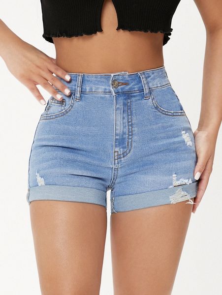petite ripped cuffed denim shorts 98ta#, White;black
petite ripped cuffed denim shorts 98ta#, White;black