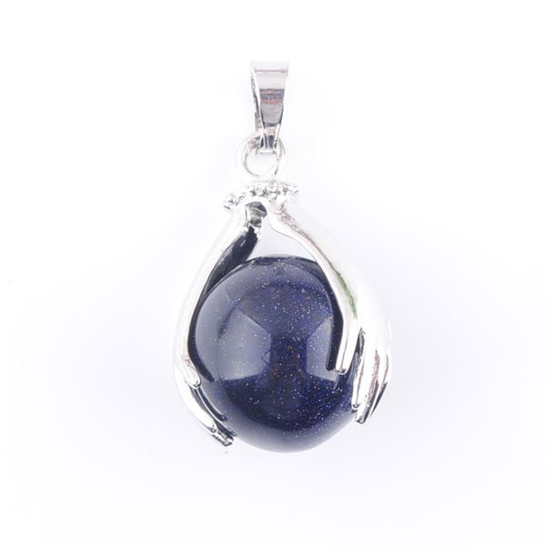natural blue sand stone pendants pendulum reiki 16mm round beads hand palm elegant pendant easter day gift dn3150, Silver
natural blue sand stone pendants pendulum reiki 16mm round beads hand palm elegant pendant easter day gift dn3150, Silver
