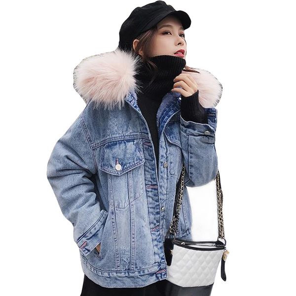 winter jeans jacket for women casual long sleeve women coats warm fur female outwear denim feminine chaqueta mujer coat 201029, Black;brown
winter jeans jacket for women casual long sleeve women coats warm fur female outwear denim feminine chaqueta mujer coat 201029, Black;brown