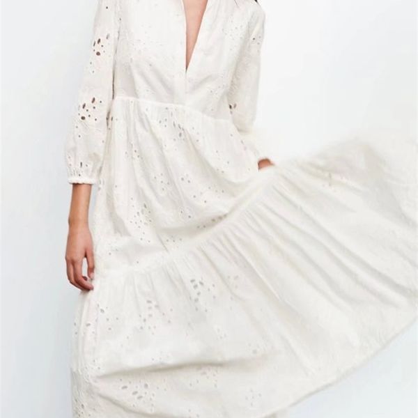 kumsvag summer women vintage midi dress vneck hollow out embroidery spliced female elegant street dresses vestidos 220704, Black;gray
kumsvag summer women vintage midi dress vneck hollow out embroidery spliced female elegant street dresses vestidos 220704, Black;gray